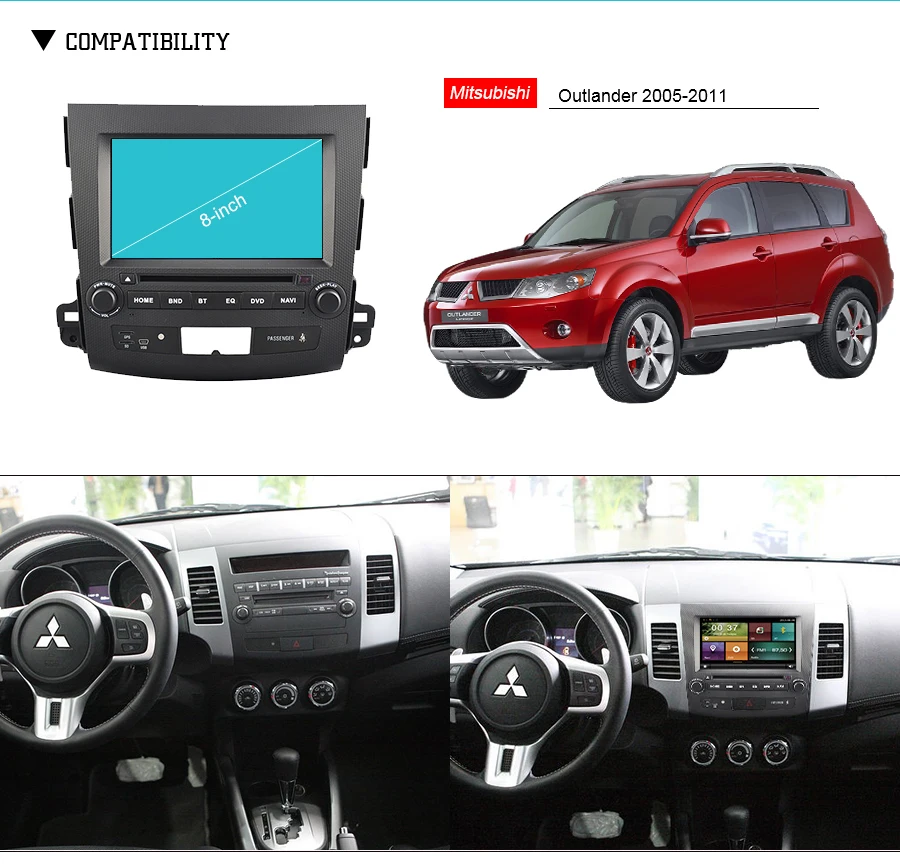 Best Car Electronics auto Car DVD Player GPS Navigation for Mitsubishi Outlander 2006 2007 2008 2009 2010 2011 2012 Bluetooth Radio 0
