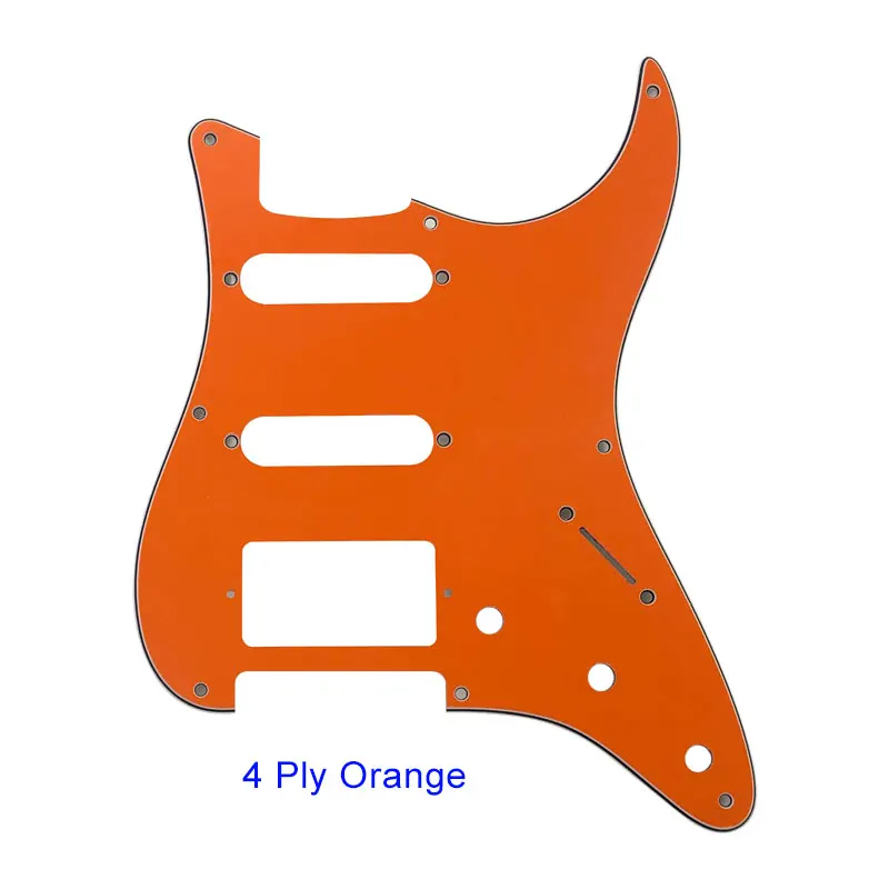 Гитарные части для США 57 лет 8 винтовых отверстий гитара Stratocaster Pickguard с мостом PAF хамбакер один HSS царапины пластины - Цвет: 4Ply Orange