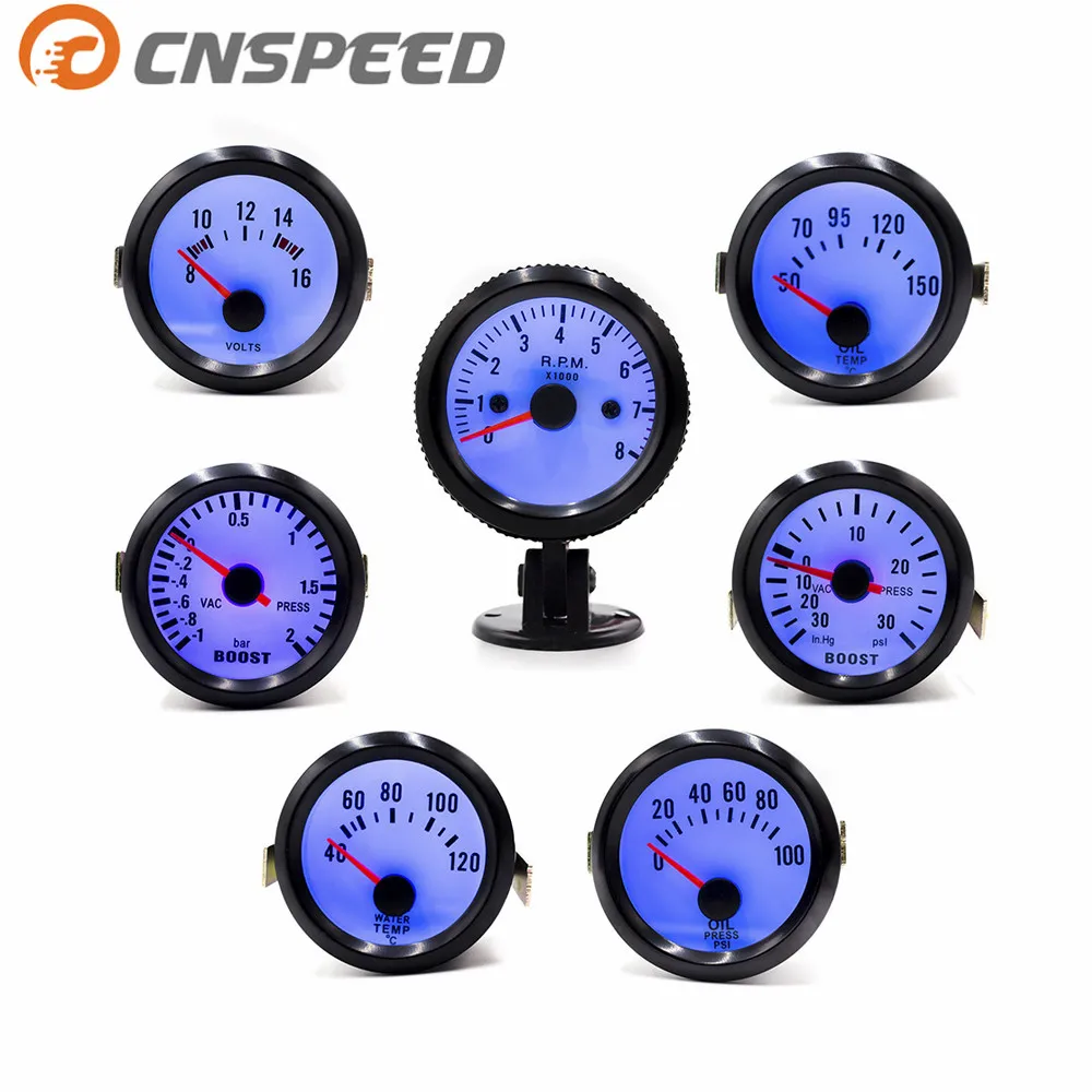 Free shipping CNSPEED 2'' 52mm boost gauge water temp oil temp gauge