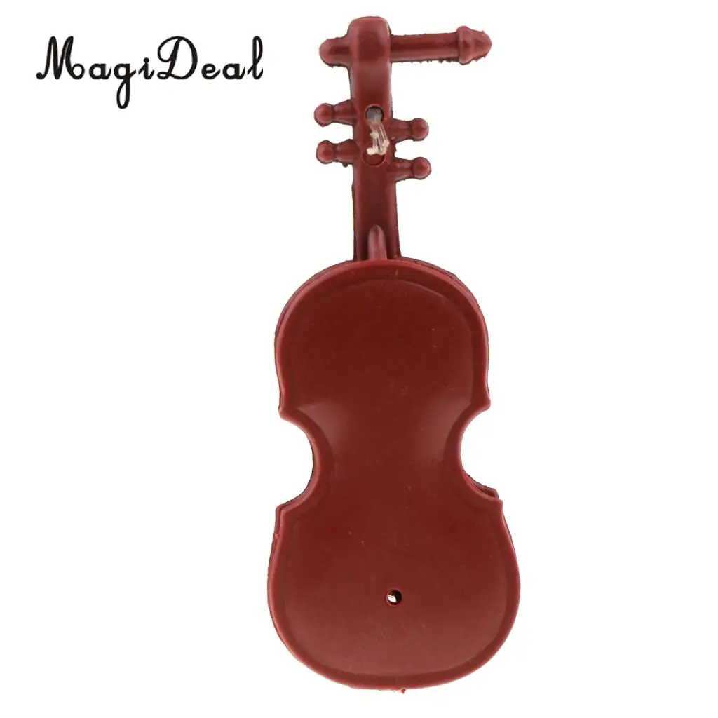 MagiDeal 1/12 Scale Dollhouse Miniature Musical Instrument Plastic Violin Model Figures Display Decor Acc for Dolls Home Office
