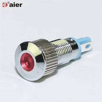 

50PCS GQ8B-D Metal Indicator Light 8MM Panel Mount Signal Lamp With Solder Terminal