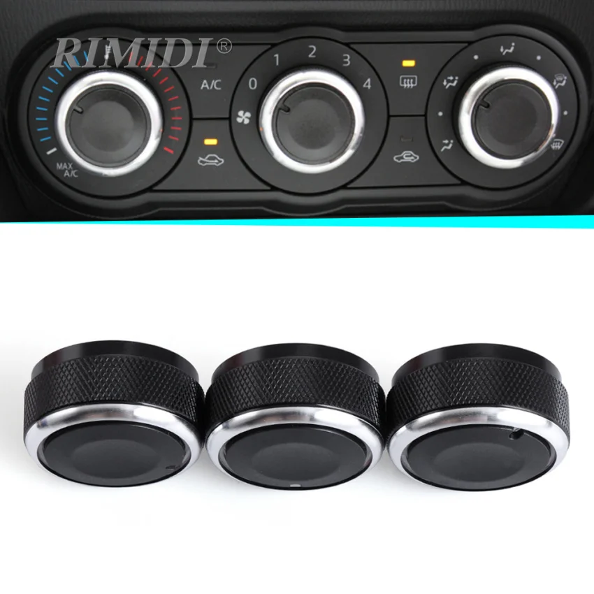 Aluminum Alloy Air Conditioning Knob AC Knob Car Air Conditioning Heat Control Switch Knob For
