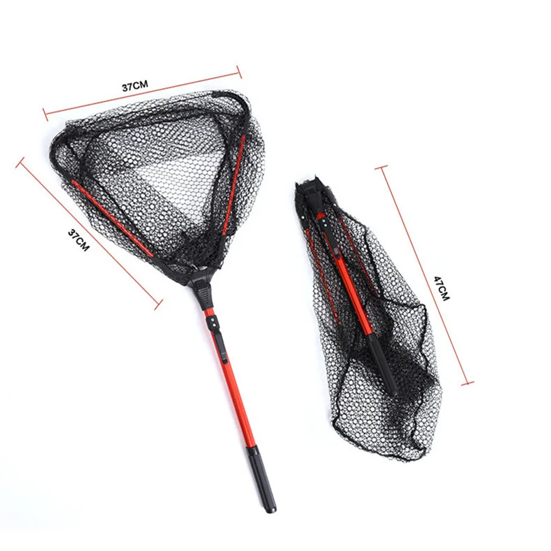 Retractable Alloy Single Triangular Ultra-Light Folding Fishing Landing Net 80cm