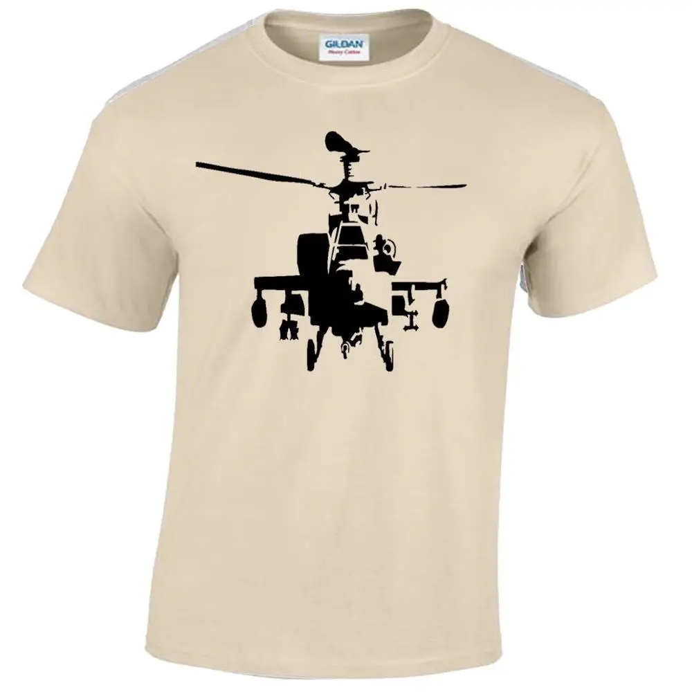 Apache Мужская футболка в стиле ретро Ah-64 Chopper Helicopter Rambo Футболка мужская 2019 летняя