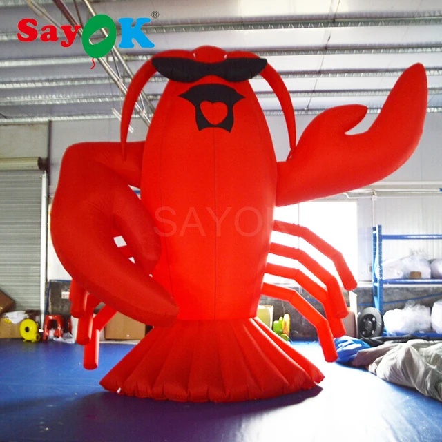 Sayok Giant Inflatable Lobster 4m High Outdoor Crawfish Cartoon