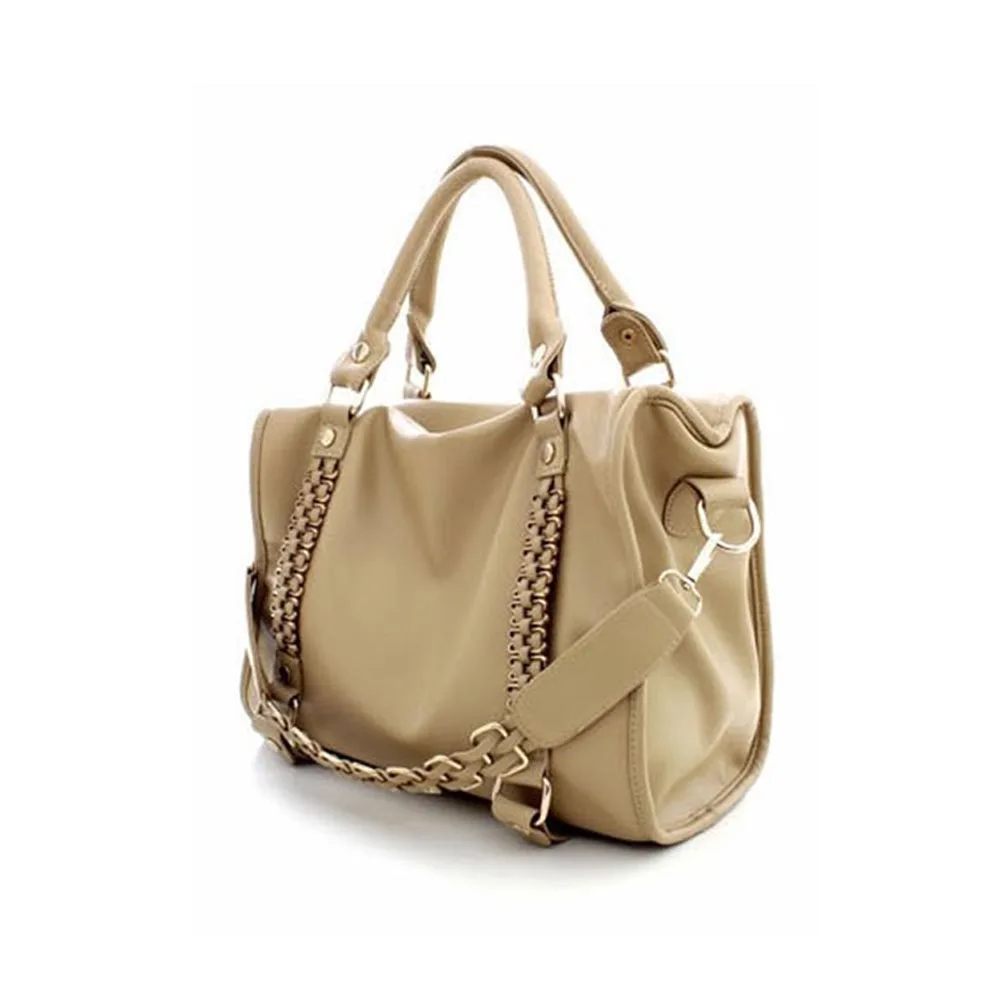 Women Leather Handbag Unique Messenger Bags Vintage Ladies Chain Shoulder Bag Cross Body Bag ...