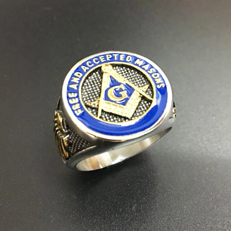 

Size 7 To Size 14 Unisex 316L Stainless Steel A member of the FREE AND ACCEPTED MASONS Newest Hot Classic Ring