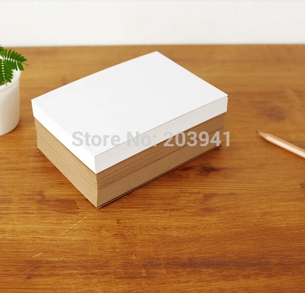 

100pcs/lot 95*145mm DIY Multifunction Vintage double Blank Kraft Paper card 350GSM High Quality Kraft cards Wholesale