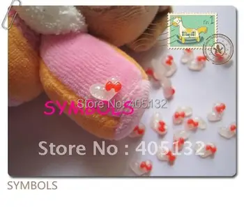 

rc-8-1 200pcs/bag Red Bow Resin Glitter Heart Nail Art Decoration Cellphone Decoration