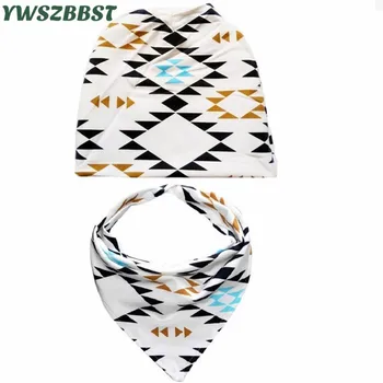 

Summer Autumn Baby Bibs Cotton Triangle Head Scarf Baby Hats Bibs Set Boy Kerchief Girl Bandana Dribble Bibs Infant Gifts