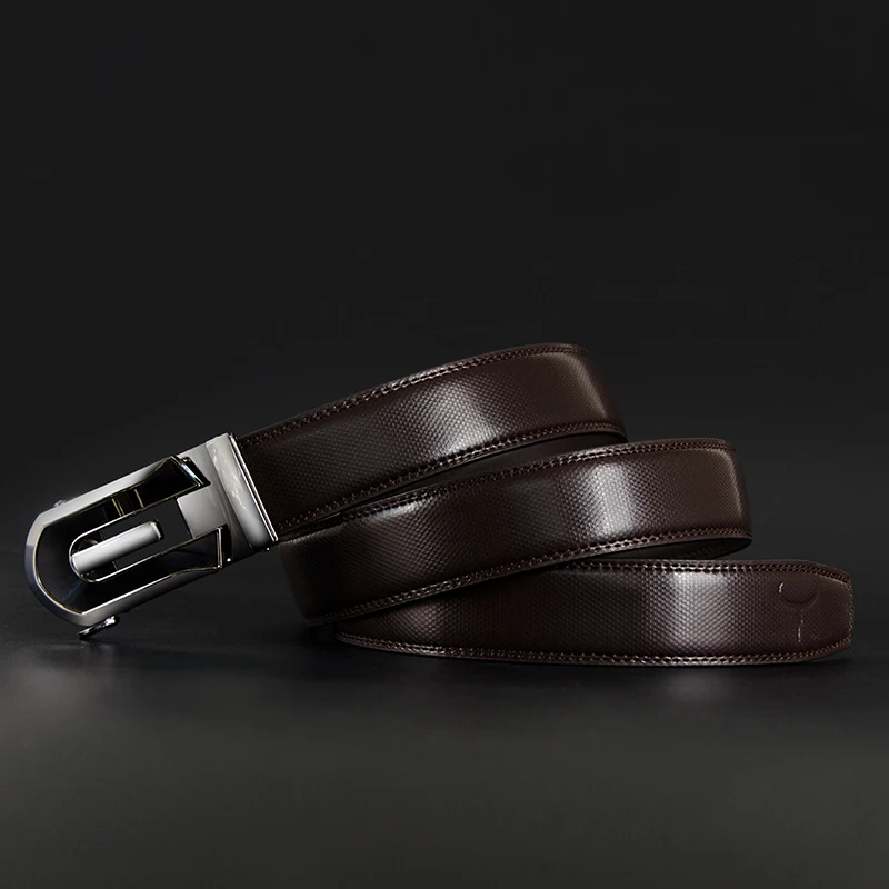 Tanie COWATHER 2019 mężczyźni pasek krowa skórzany pasek męskie luksusowe paski dla mężczyzn new arrival moda klasyczny pas z automatyczną klamrą