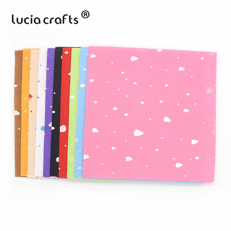 Lucia crafts 10 шт. 15*15 см полиэстер; нетканый войлочная ткань DIY Ручная работа шитье украшения Материал B0602