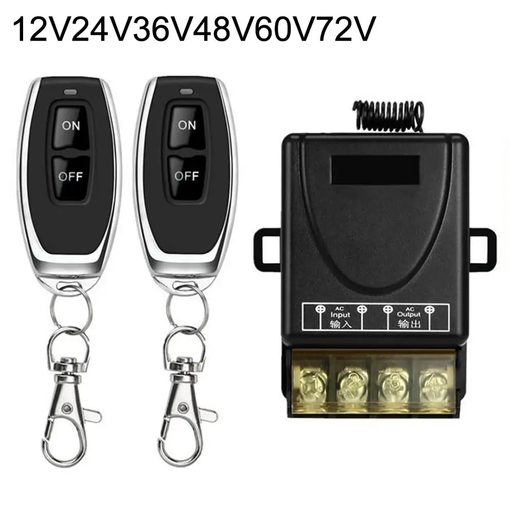 

12/24/36/48/60/72V RF Wireless Remote Control Light Switch Transmitter Receiver