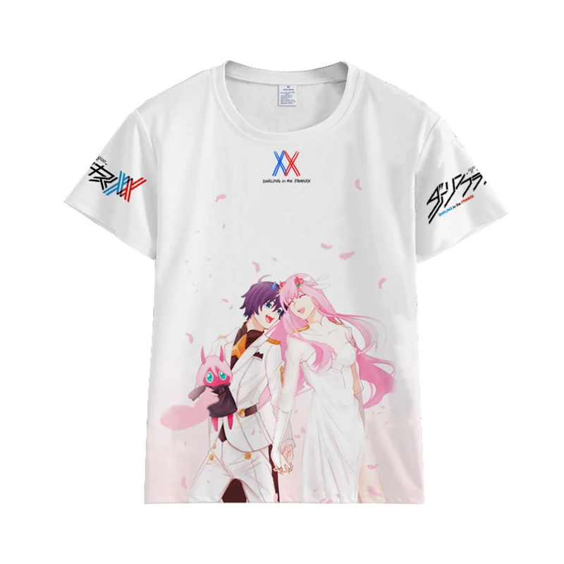 Футболка DARLING in the FRANXX HIRO ZERO TWO ICHIGO kocoro маскарадный костюм для мужчин и женщин