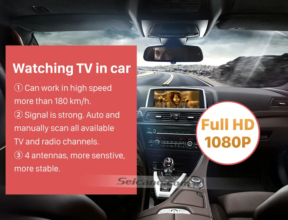 Seicane HDMI 1080P DVB-T2 4 тюнер приемник ТВ коробка для автомобиля dvd-плеер цифровой ТВ