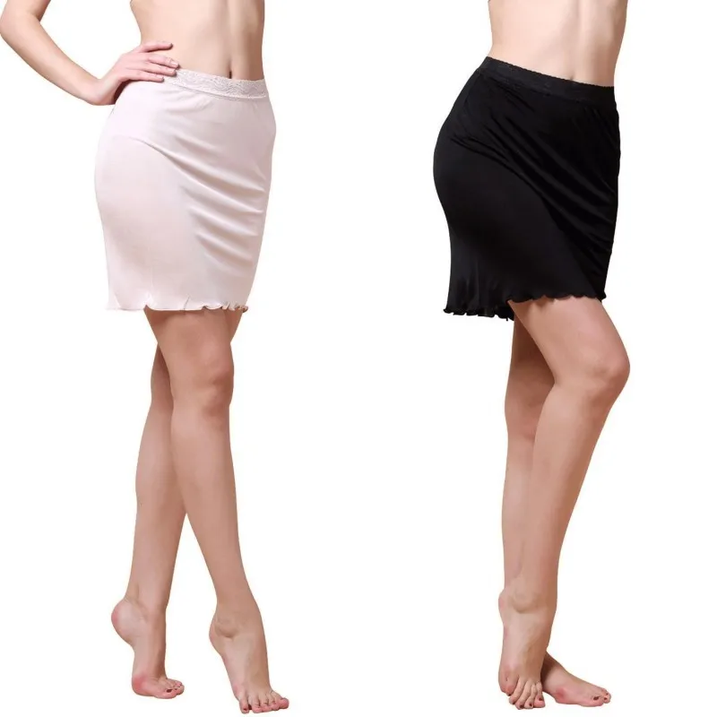

Silk Women Intimate Half Slip Underdress Underskirt Mini Skirt Underwear Lingerie