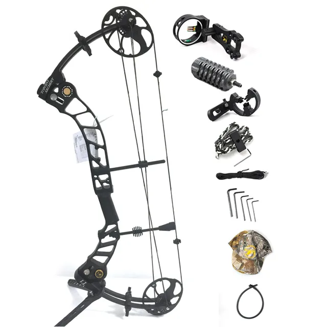 Cheap Left hand bow, compound bow,With 20-70 lbs Draw Weight, black color for human outdoor hunting, Archery bow