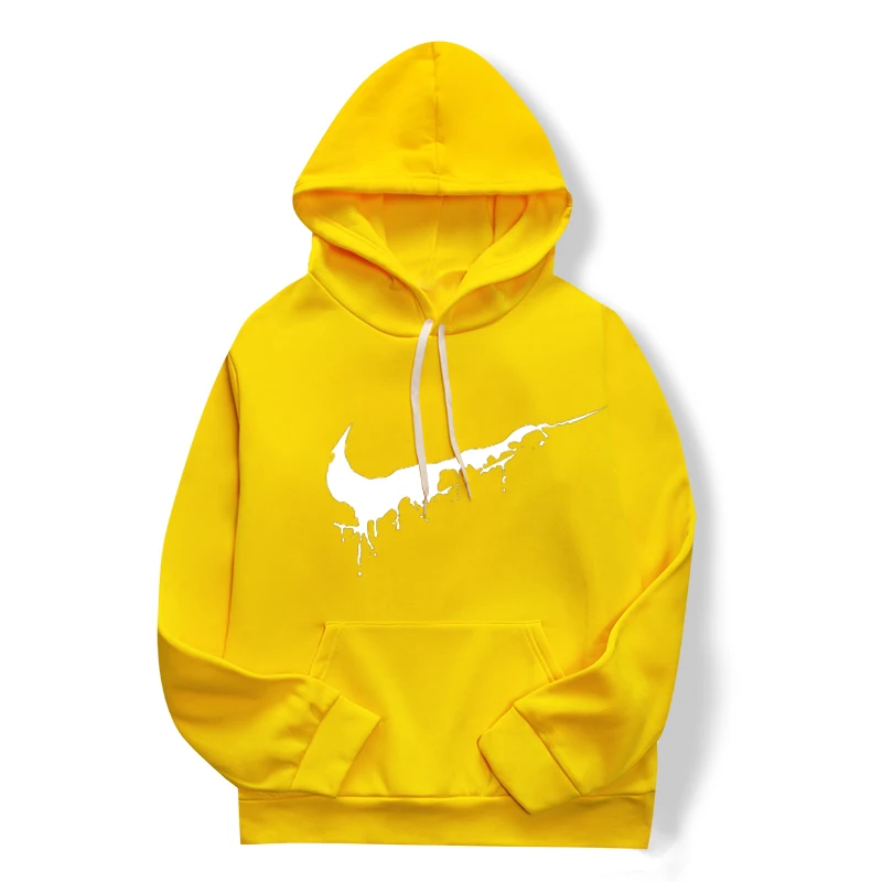 

2019 spring long-sleeved hooded sweatshirt women's casual plain print pullovers new men's and women's pullovers
