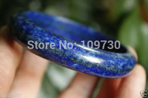 

Free Shipping 001497 Natural Bright Blue Lapis Lazuli Bangle/Bracelet 53-55mm (Inside Diameter) (A0429)