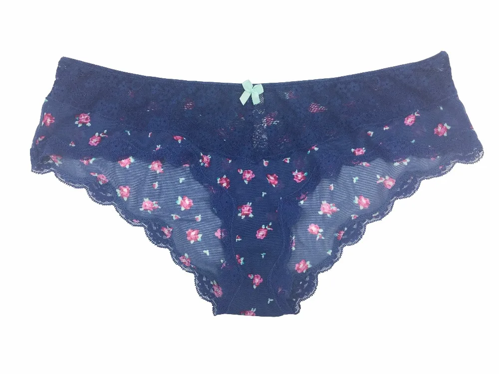 Женские кружевные сексуальные трусики ультра тонкие прозрачные цветочные