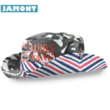 [JAMONT] уличная детская Кепка для мальчиков, девочек Панама детский козырек шапка камуфляжным принтом Шапки Рыбацкая шляпа 1985