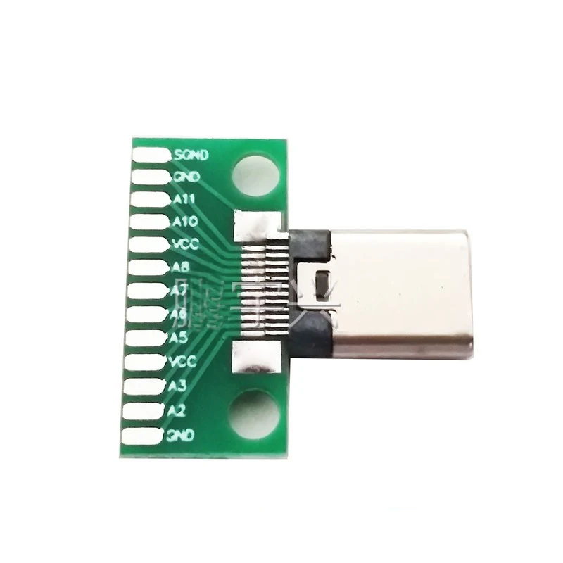 남성 유형 c 테스트 PCB 보드 USB 3.1 포트가 있는 범용 보드 20.6*10MM 테스트 보드