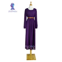 10015 high quality chiffon ladies muslim dress abaya plus size women dubai Kaftan Islamic clothes malaysia