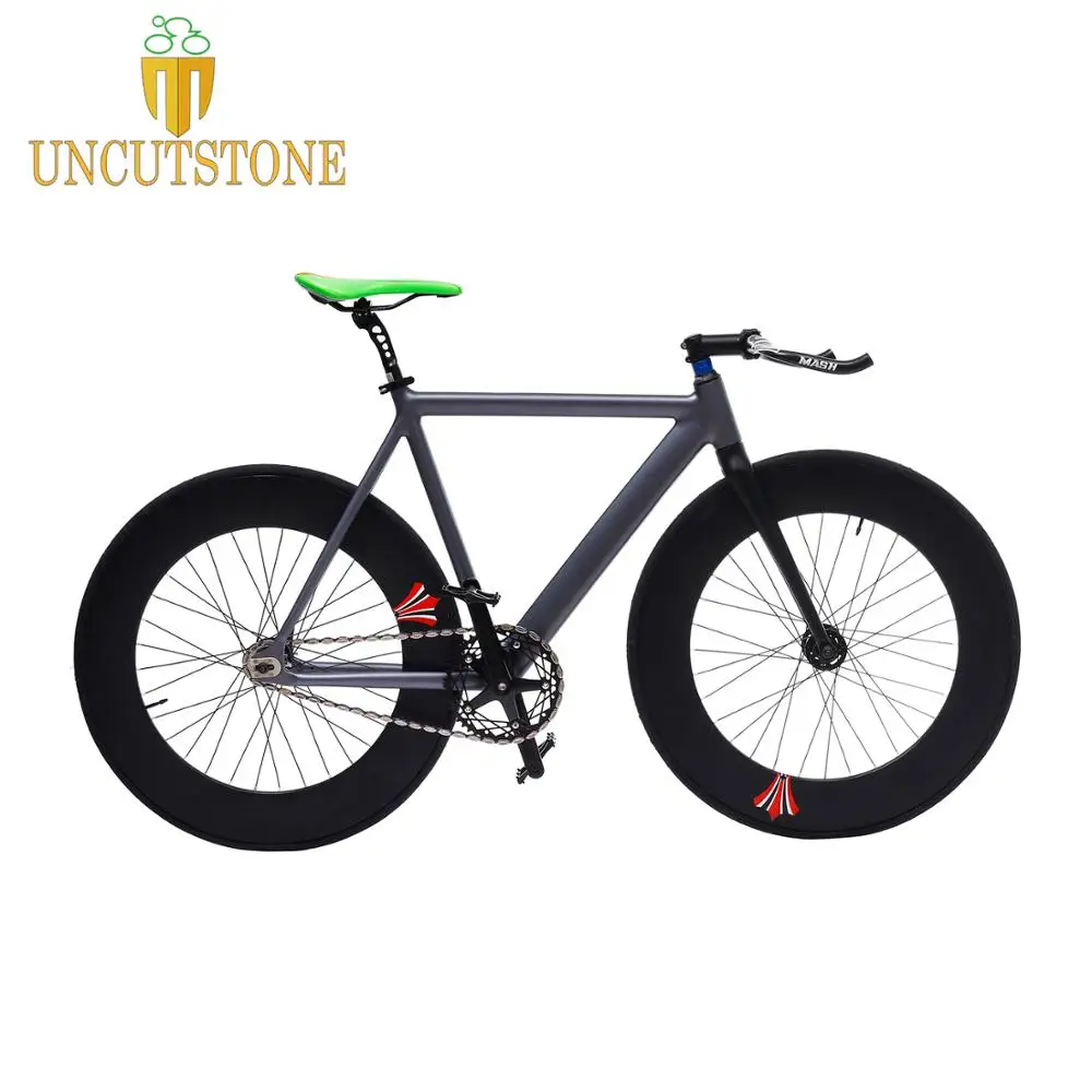 Top Fixed Gear Bike 54cm fame 90mm rim single speed bike Smooth Welding frame DIY Aluminum alloy Customize Track Bicycle 700C wheel 0 Top Fixed Gear Bike 54cm fame 90mm rim single speed bike Smooth Welding frame DIY Aluminum alloy Customize Track Bicycle 700C wheel 0