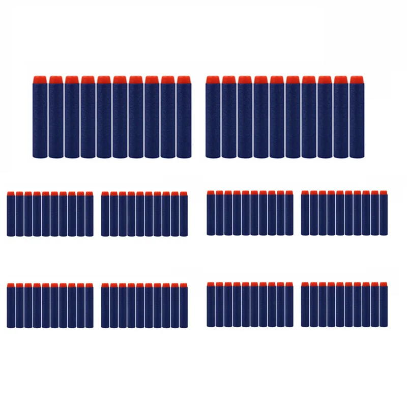 100 шт многоцветный 7,2 см EVA мягкий полый отверстие головы Запасной комплект для Дартс Игрушечный Пистолет пули для Nerf комплект бластеров дети подарки на день рождения