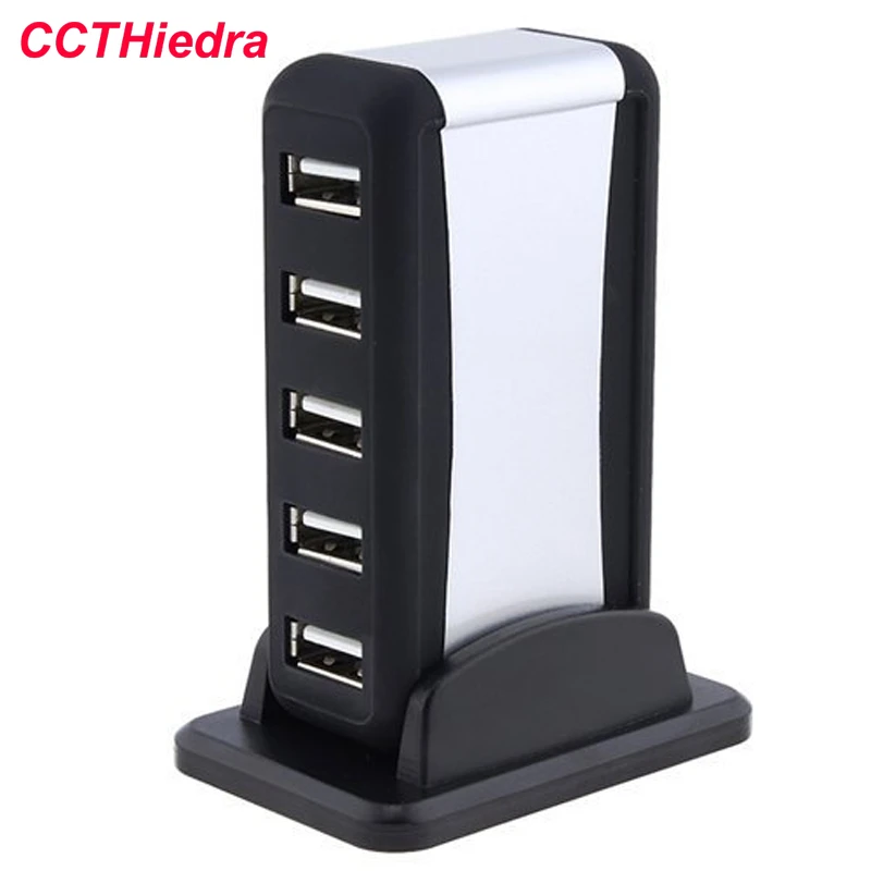 High Speed 7 Port desktop HUB stand Holder 2.0 USB HUB With AC Power