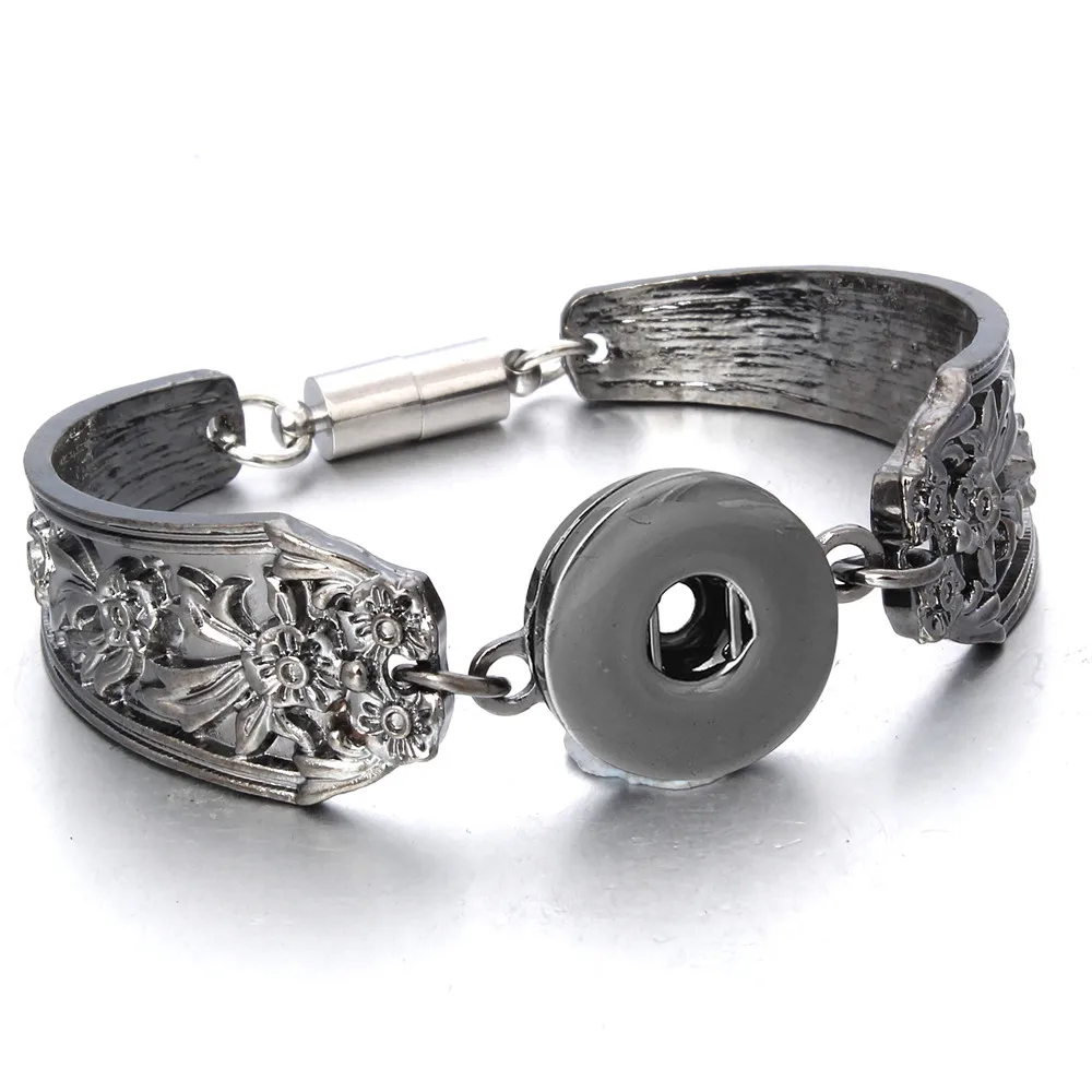 Новые браслеты с застежкой для женщин винтажный цветной Магнитный кнопочный браслет подходит 18 мм 20 мм браслет с защелкой ювелирные изделия - Окраска металла: 22