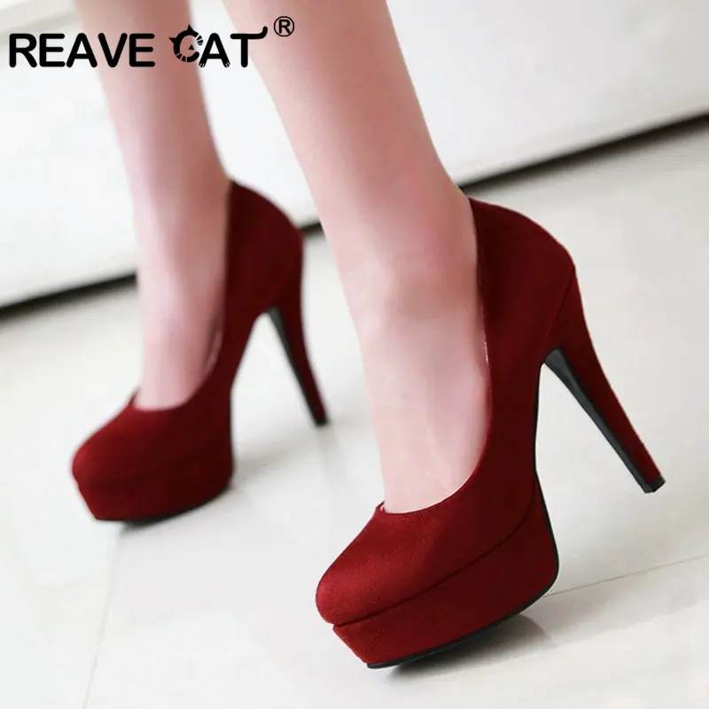 Женские туфли на платформе REAVE CAT лодочки высоком каблуке Новое поступление