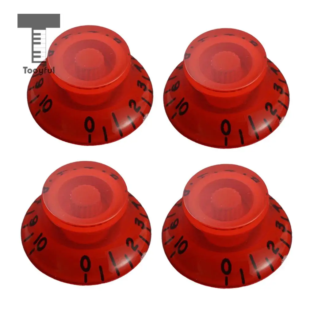 Tooyful 4pcs Acrylic Bell Speed Control Knobs Guitar Tone Volume Knobs for LP Electric Guitar Replacement Parts