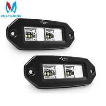 2 pcs 40 W Ha Condotto La Luce del Lavoro Bar Montaggio A Incasso A LED Luce di Inondazione Pod di Guida Della Lampada Della Nebbia per 4X4 Off-road Jeep SUV UTV ATV Barca Moto