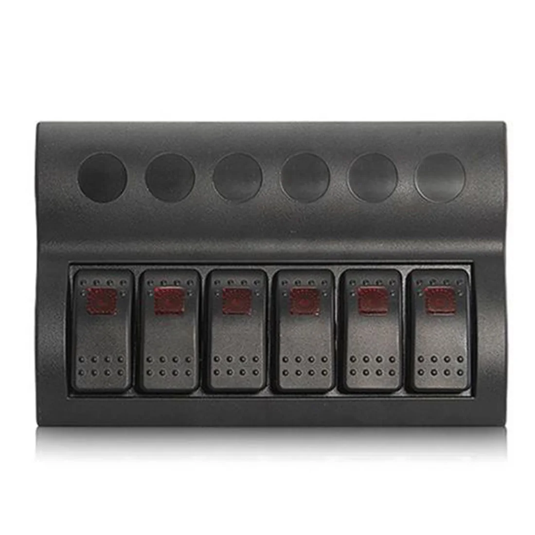 Marsnaska Водонепроницаемый перекидной клавишный выключатель панель 6 банд красный светодиодный индикатор выключатель