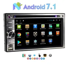 En Dash Android 7.1 Reproductor de DVD Del Coche de 2 GB RAM 32 GB ROM GPS de Navegación Doble Din 6.2 ”Pantalla Táctil OCTA Core Stereo Radio receptor