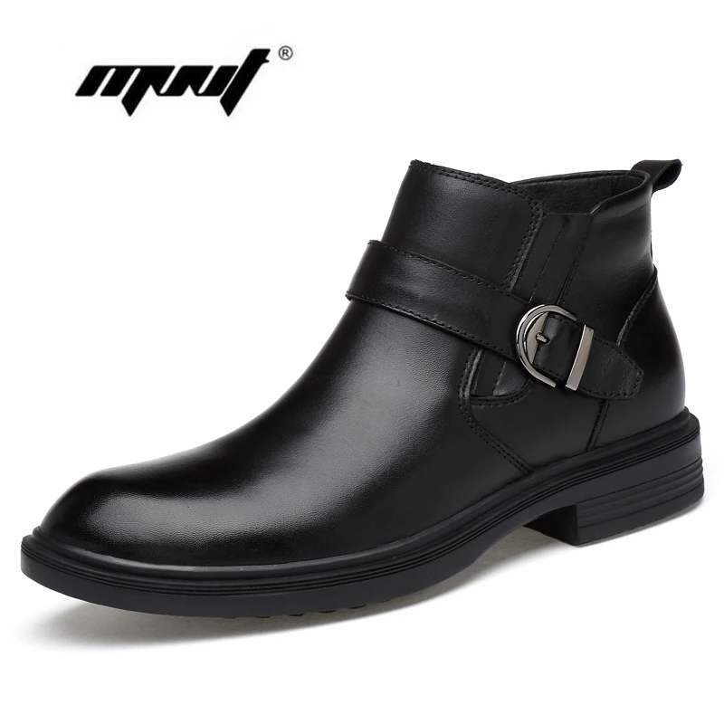 Offerte In pelle Pieno fiore Più di Formato Degli Uomini Caldi Stivali di Peluche Pelliccia Stivali Da Neve Della Caviglia Degli Uomini Fatti A Mano Outdoor Autunno Inverno Scarpe Da Uomo