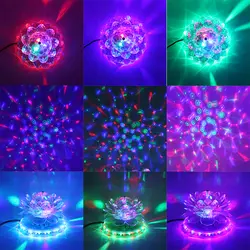 RGB Led Свет этапа Авто вращающийся диско-шар эффект лампа Magic вечерние Клубные огни на Рождество дома KTV Свадебные шоу Pub D41