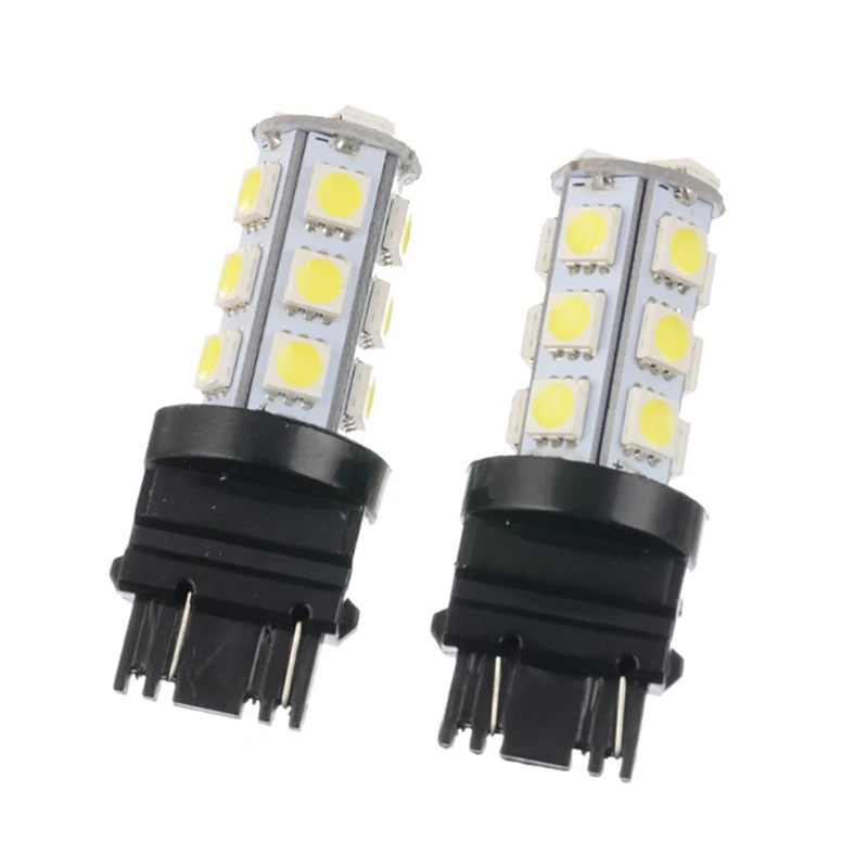 

10Pcs White Car Truck Trailer Light Bulb T25 3157 5050 18 SMD LED Tail/Brake/Stop Backup Reverse Light Bulbs