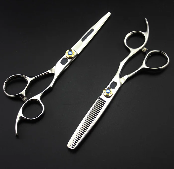 6 дюймов режущий истончающий инструмент для укладки брендовые ножницы для волос профессиональные японские 440C качественные Парикмахерские ножницы - Цвет: set no bag