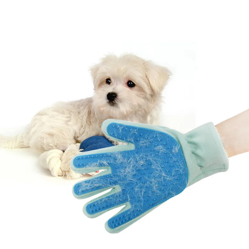 Pet Уход за лошадьми перчатка Собака Кошка Deshedding Расческа Щетка для вычесывания
