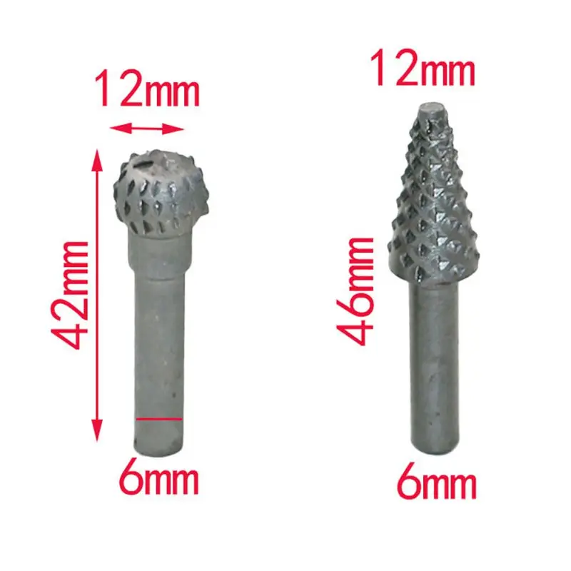 5 шт. 1/" хвостовик Карбида Металла Фрезерный резак набор роторный инструмент заусенцы двойной алмазной огранки Dremel инструменты электрический шлифовальный гравировальный инструмент