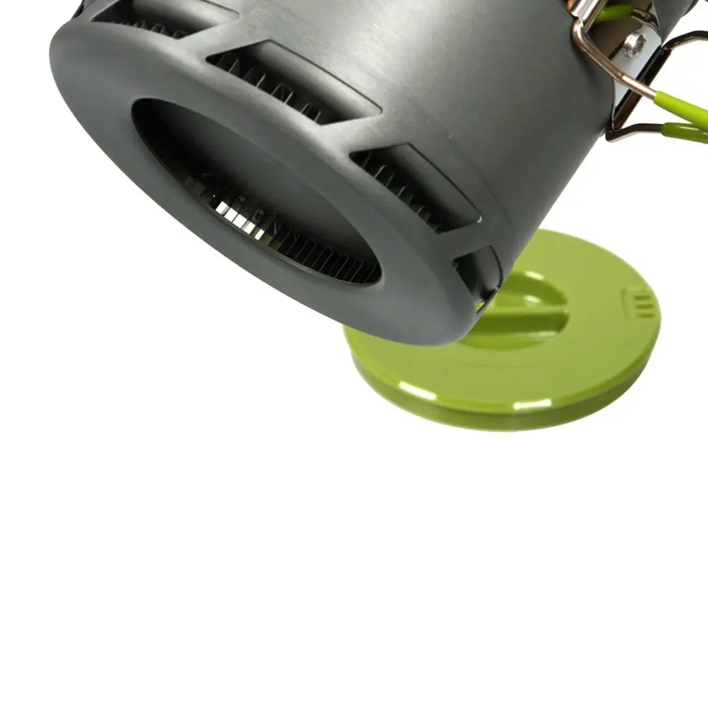 1,2 L de utensilios de cocina al aire libre maceta de intercambiador de calor de recoger de aluminio anodizado para 1-2 personas