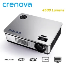 CRENOVA Video Projector For Home Theater Movie Beamer Support 1920*1080p with AV VGA HDMI USB SD AUDIO 4500 Lumens Proyector