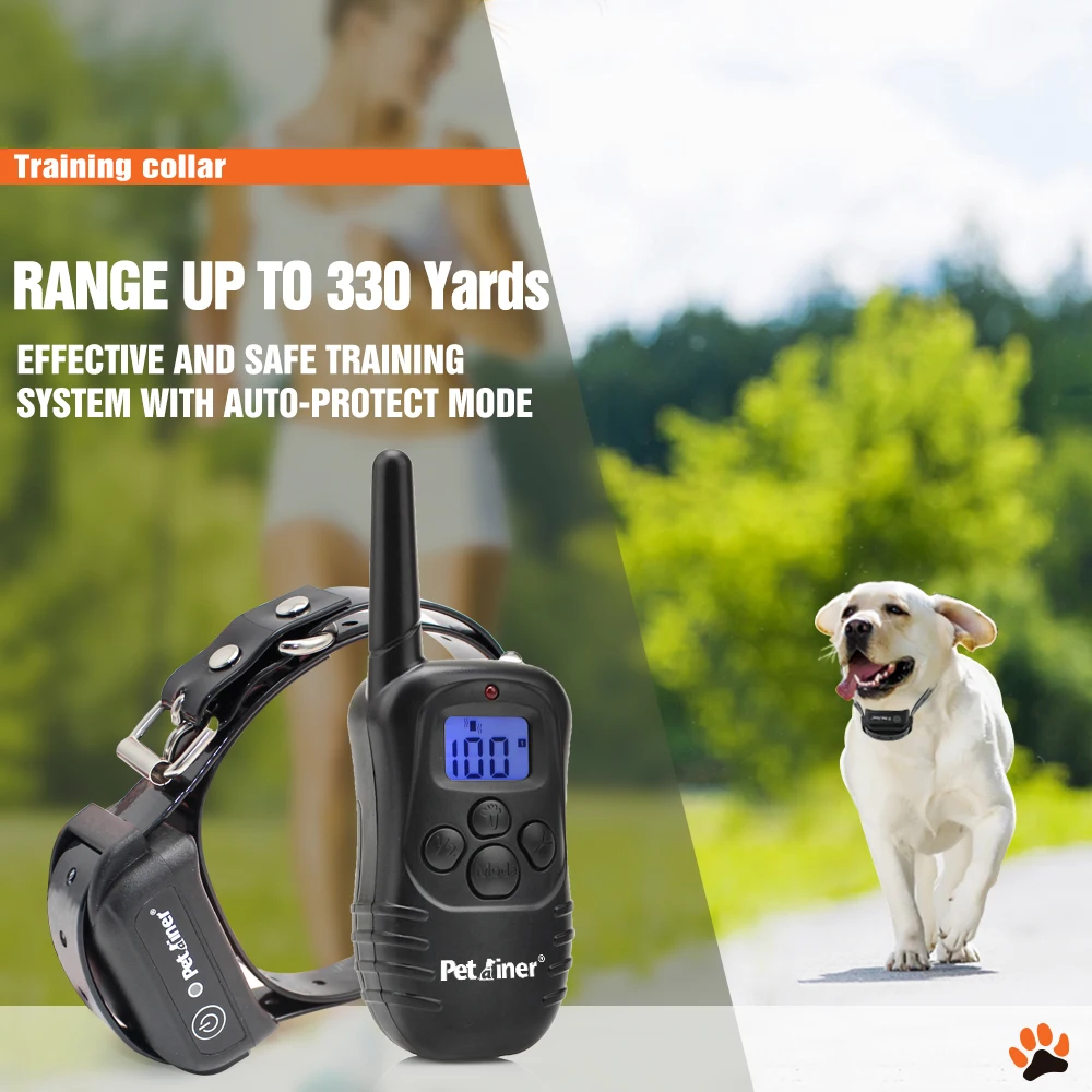 Petrainer 998db1 300m Range Lcd Screen Rechargeable Dogs Shock