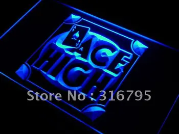 

i913 ACE HIGH Poker Room LED Neon Light Sign On/Off Switch 20+ Colors 5 Sizes