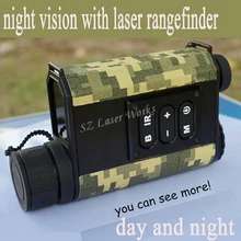 6X32 digital monocular infrared day and night vision goggles with rangefinder and compass Night Vision telescope for hunting