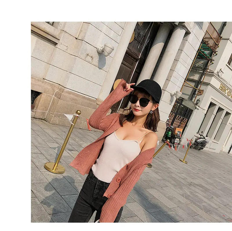 MuMuJia Women's V-neck Knitted Short Cardigan 2018 Autumn Winter Long Sleeve Woman Sweater Cardigan Ladies Vintage Knitwear Coat MuMuJia Women's V-neck Knitted Short Cardigan 2018 Autumn Winter Long Sleeve Woman Sweater Cardigan Ladies Vintage Knitwear Coat
