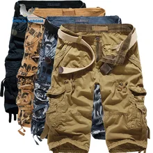 Мужские шорты-карго в стиле милитари, новые тактические шорты, мужские хлопковые Свободные повседневные короткие мужские брюки, большие размеры 40