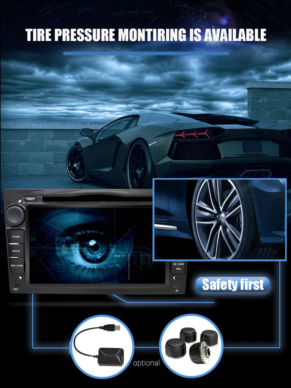 Flash Deal Eunavi 2 din Android 8.1 car dvd player for Opel Astra Vectra Antara Zafira Corsa gps navigation bluetooth radio 3G WIFI RDS 12